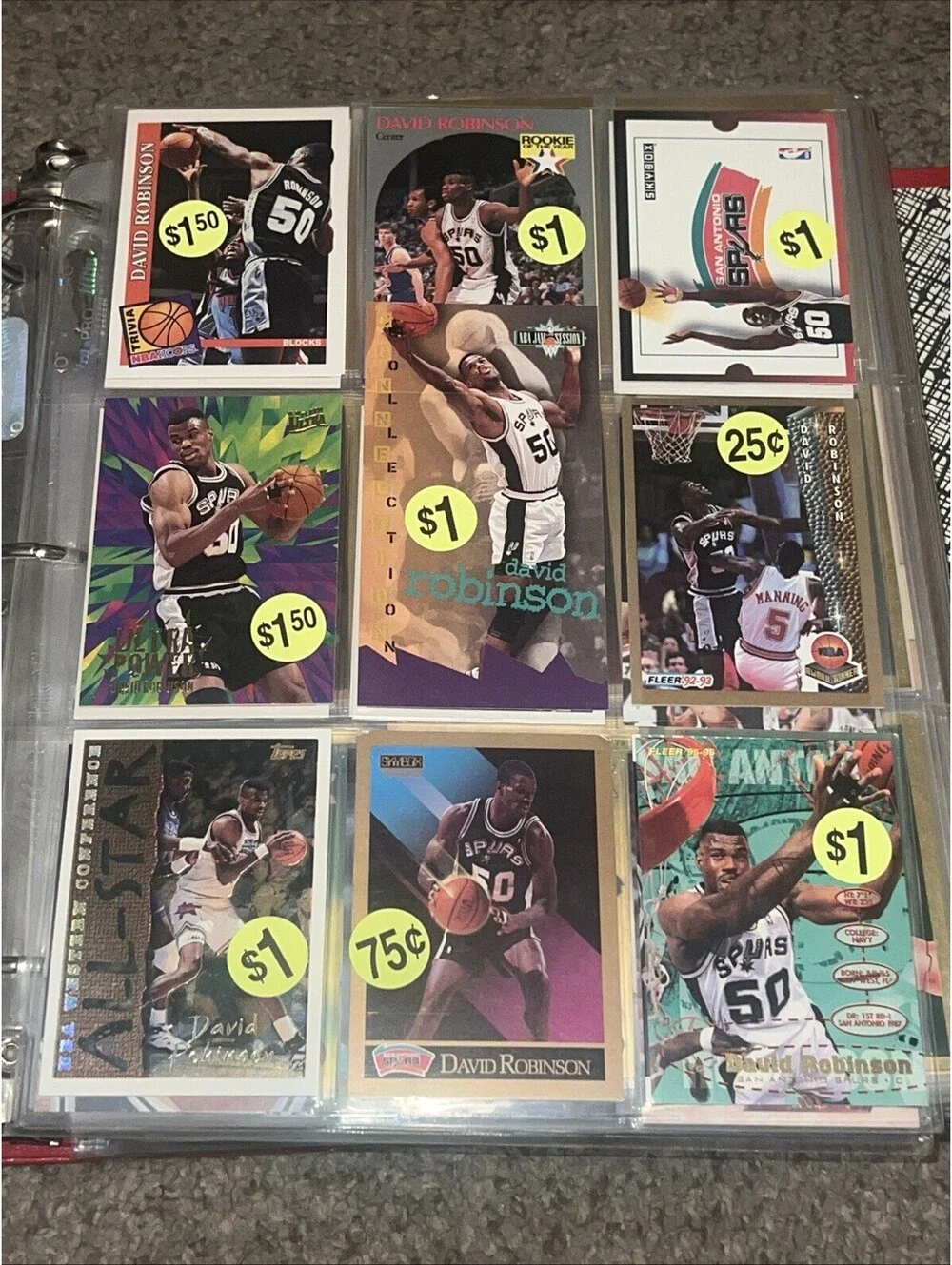 Big Lot Of 39 David Robinson Basketball Cards San Antonio Spurs #50